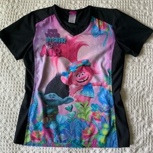 DreamWorks Trolls Womens Scrub Top